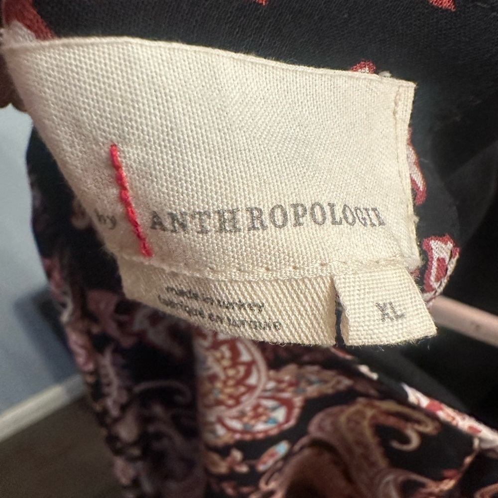 Anthropologie Black and Red Patterned Dress - Picture 6 of 6